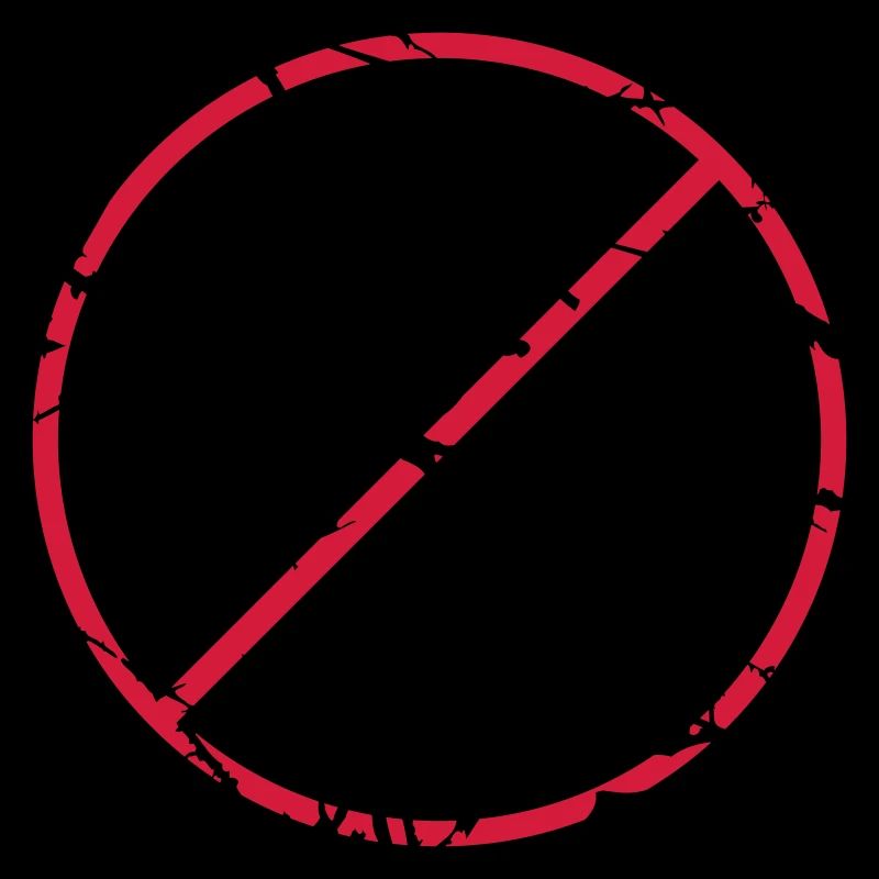 Stop character hand crossed out