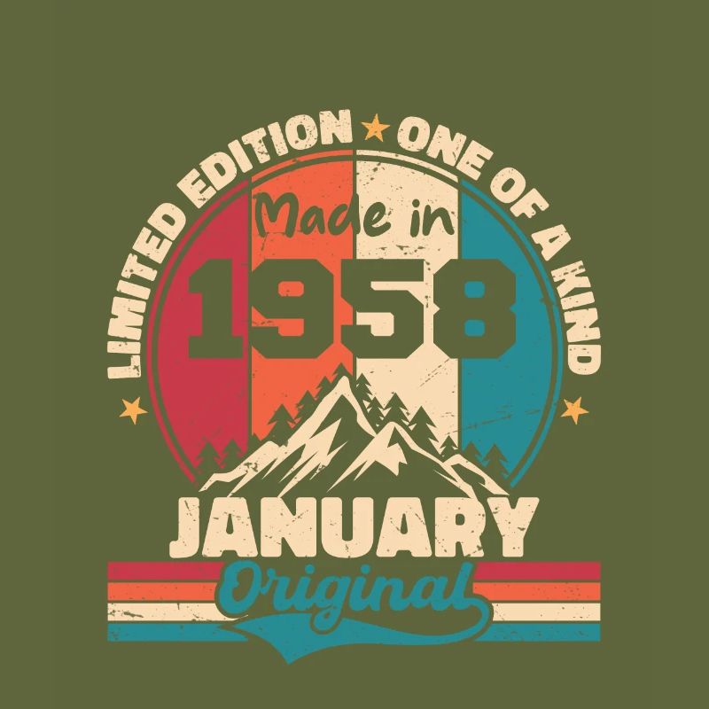 Geburtstagsgeschenk Januar 1958 Limited Edition