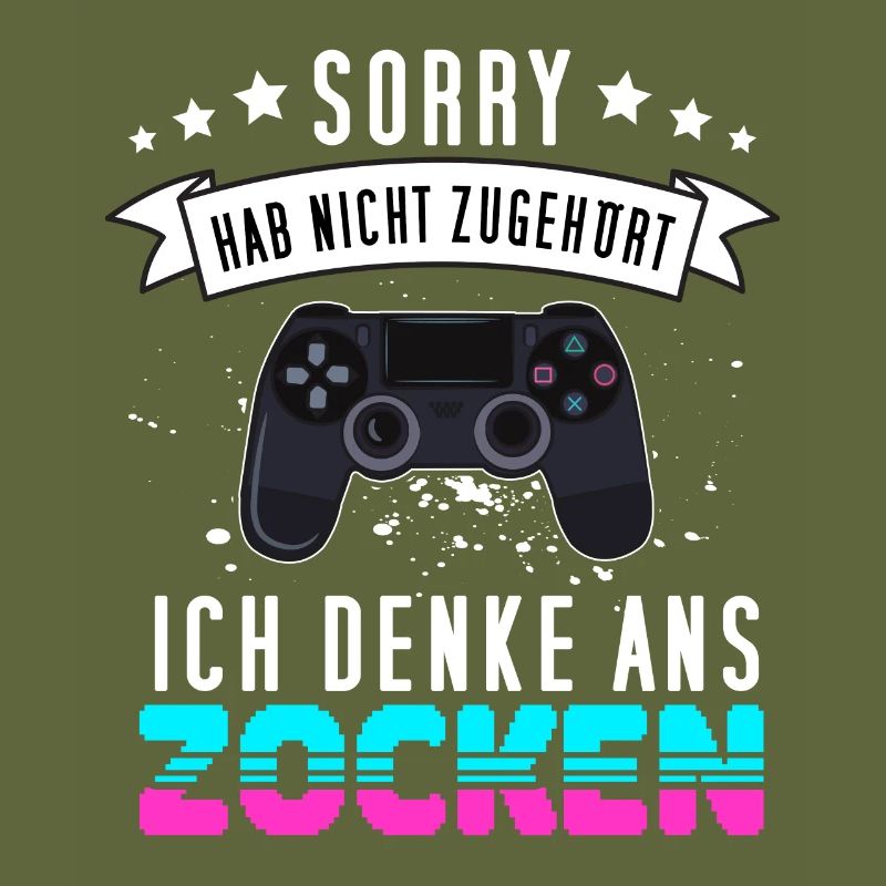Gamer Design mit Controller - Funny Gaming Gamepad