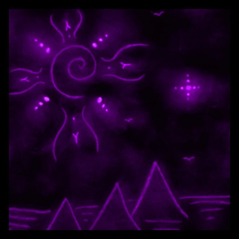 SUN AND PURPLE PYRAMIDS