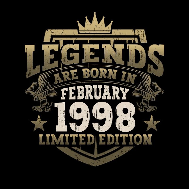 February born 1998 25th birthday gift man