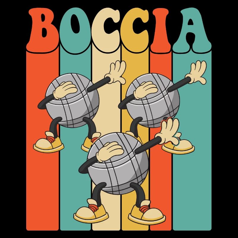 Boccia player dabbing boccia ball with boccia