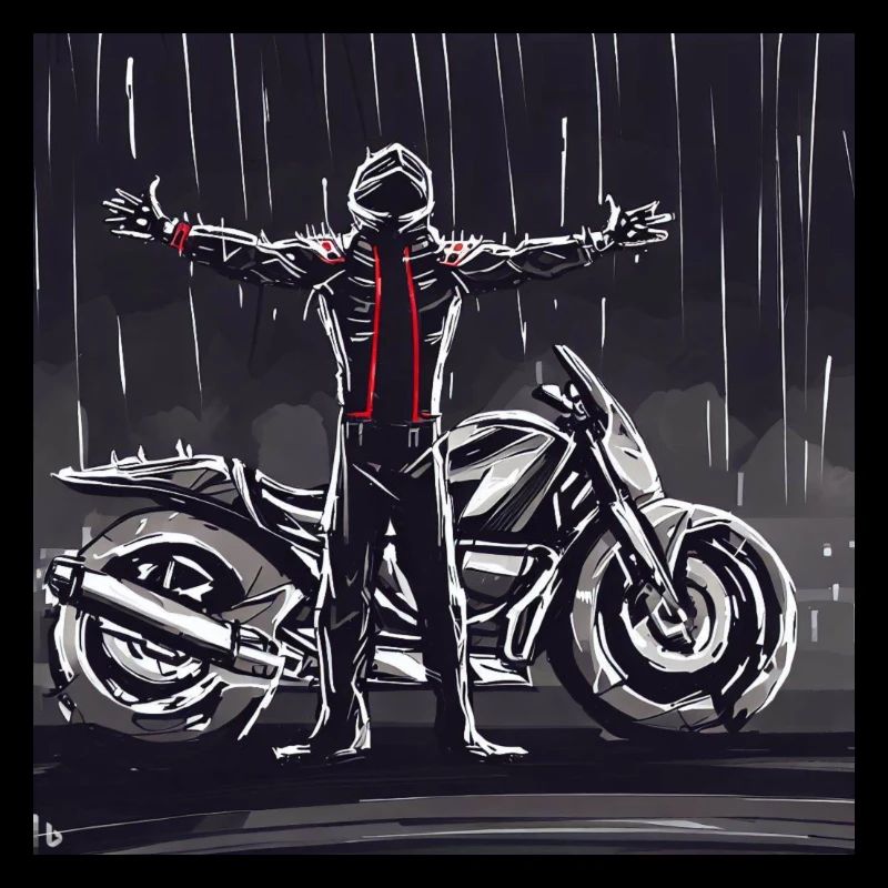 Motorcycle Pencil Drawing