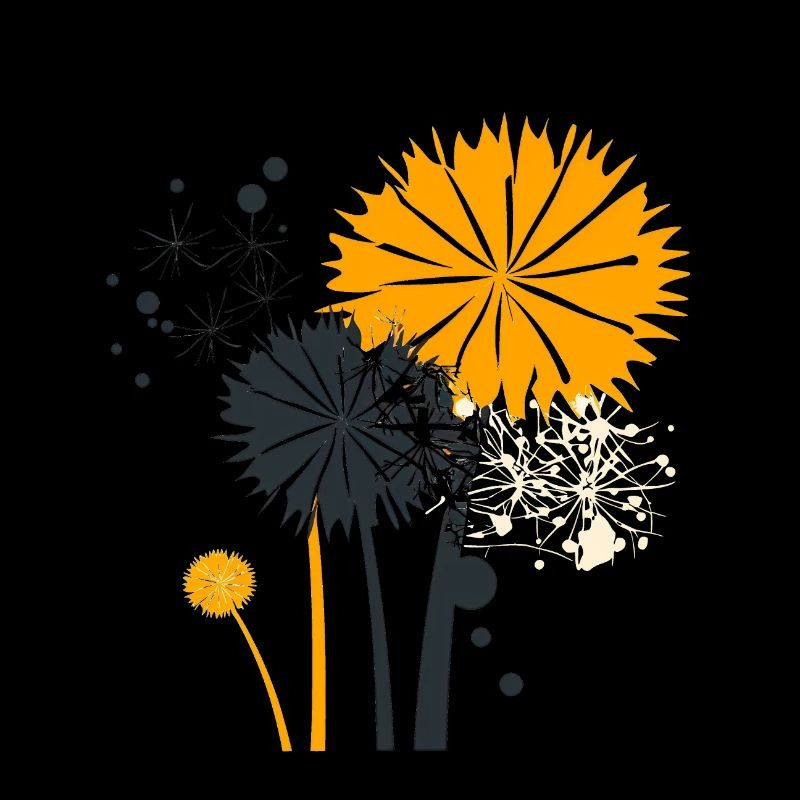Beautiful dandelion, dandelion motif - abstract