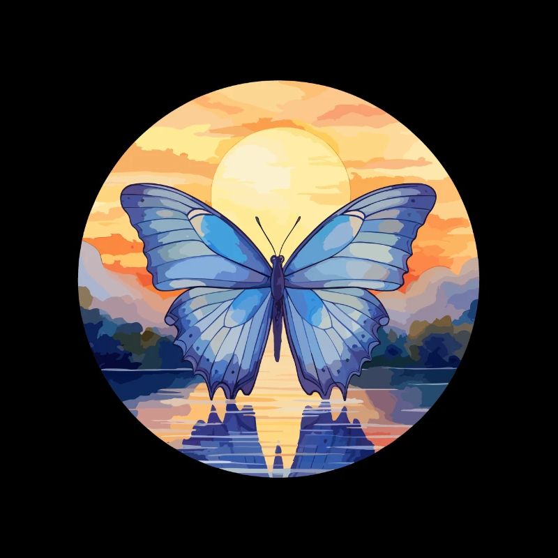 Blauer Morpho-Schmetterling
