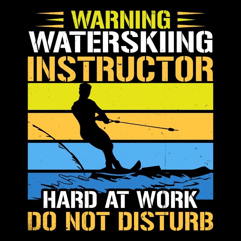 Warnung Wasserskilehrer Hart Bei Der Arbeit