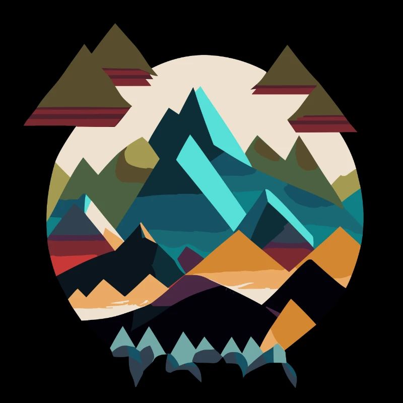 Colourful mountain worlds