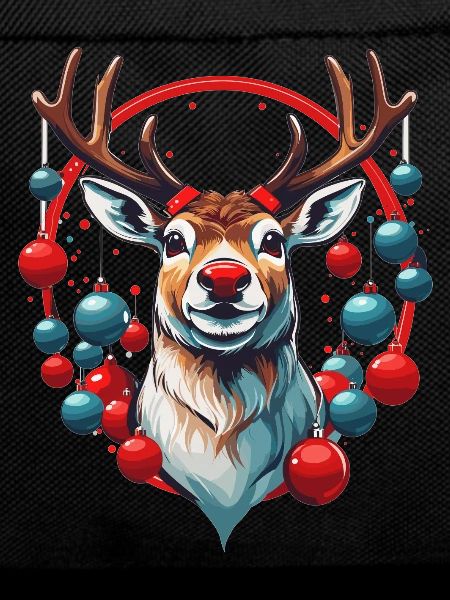 Rentier mit Weihnachtskugeln