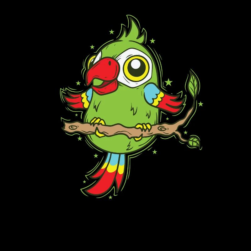 Papagei auf einem Baum Vogel exotisch Tier