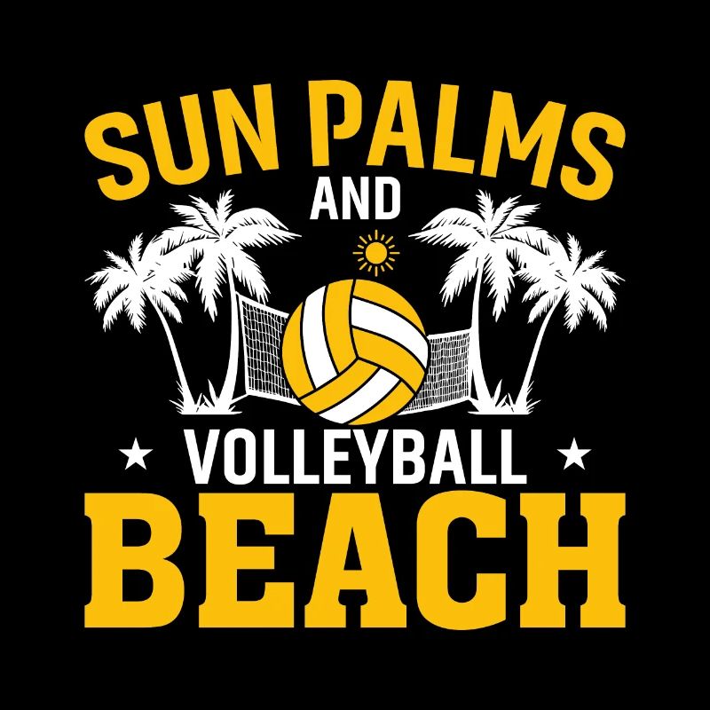 Sun, palm trees and volleyball beach