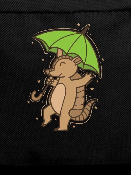 Armadillo with umbrella mammal desert