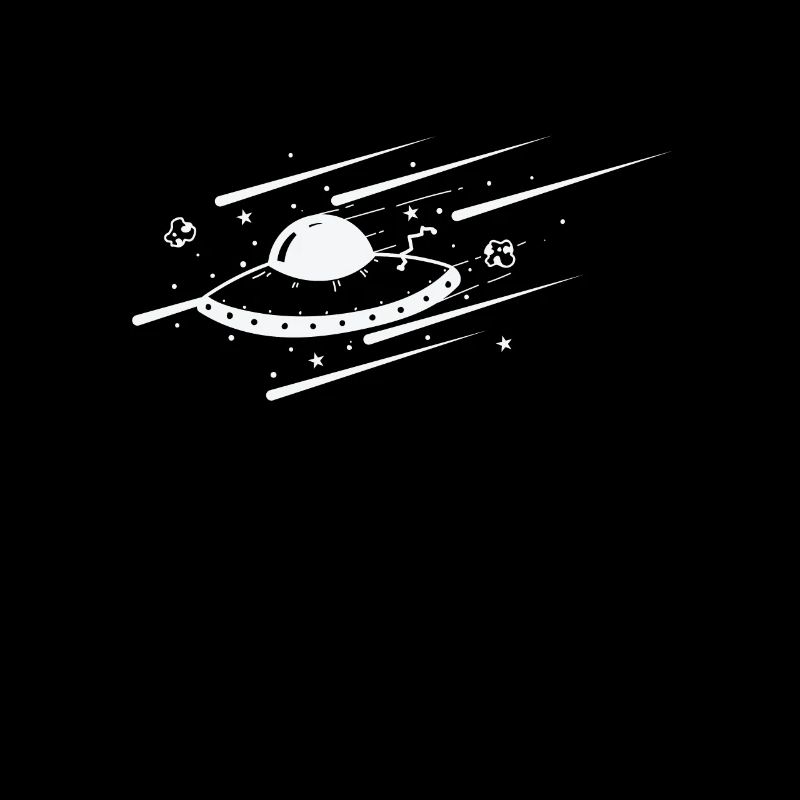 Sternschnuppen mit Ufo Nachthimmel