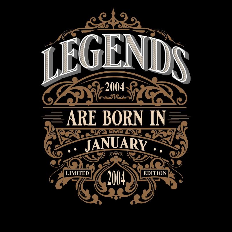 2004 Janvier Naissance Anniversaire Année de naissance Légende