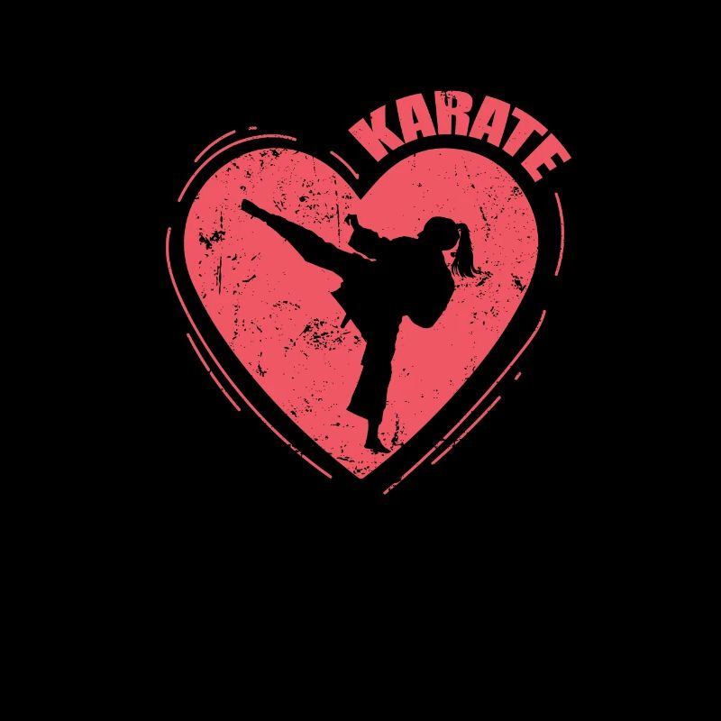 Heart with karate and martial arts