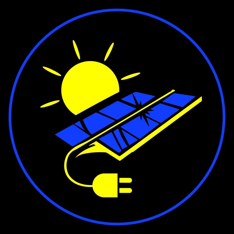 Photovoltaic system symbol solar energy