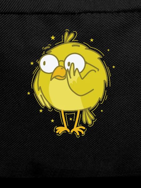 Kanarienvogel als Streber mit Brille