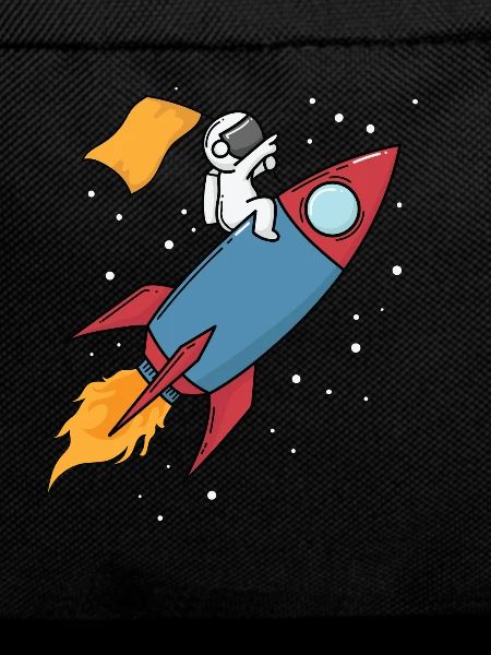 Astronaut on a rocket