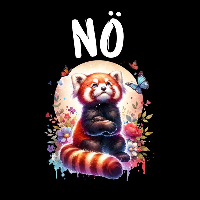 Panda roux Drôle de dicton Nope Renard de Feu