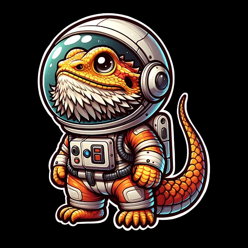 Astronaute dragon barbu
