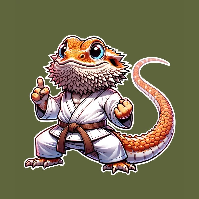 Bartagame Bartagamen Karate Samurai