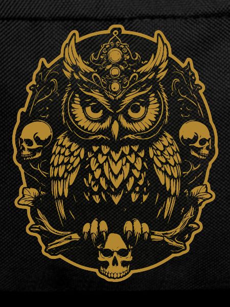 Mystic Owl Sitting on a Skull