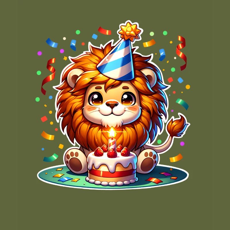 Löwe Geburtstag Konfetti
