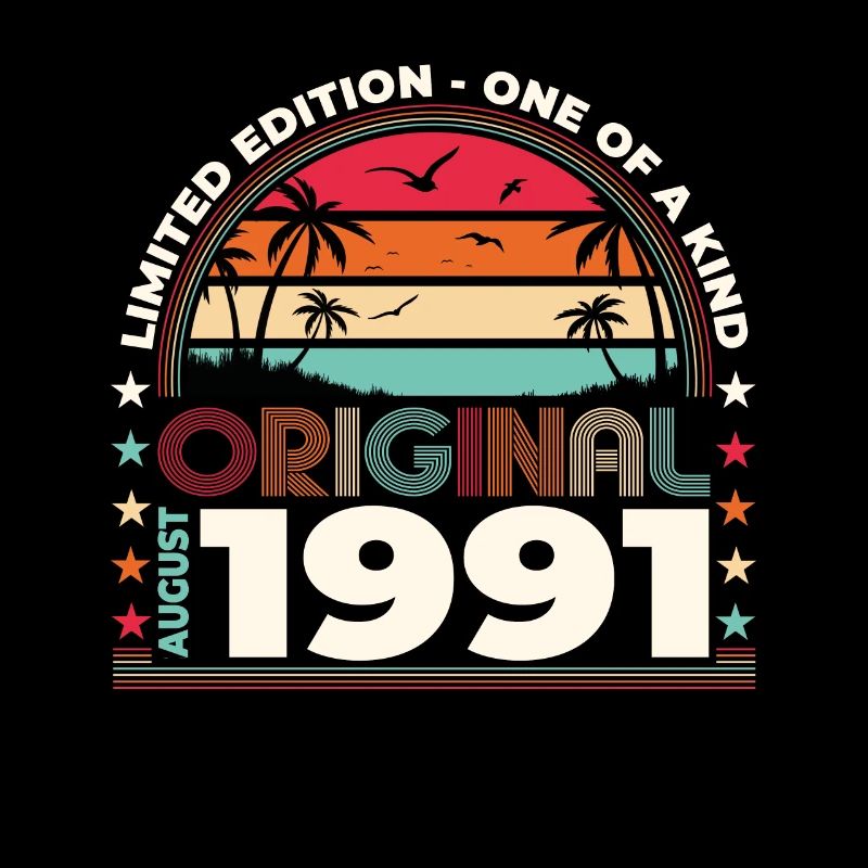 33rd birthday Original August 1991 Year 1991