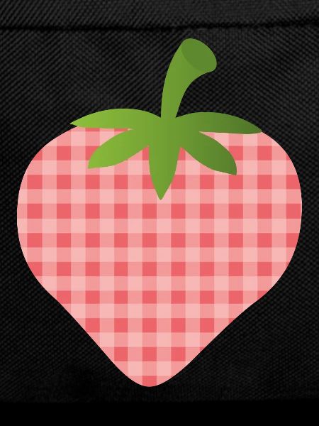 Strawberry with check pattern - personalizable