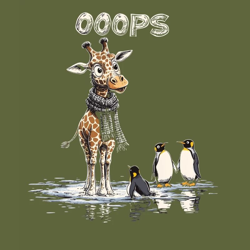 Ooops - Funny Giraffe and Penguins