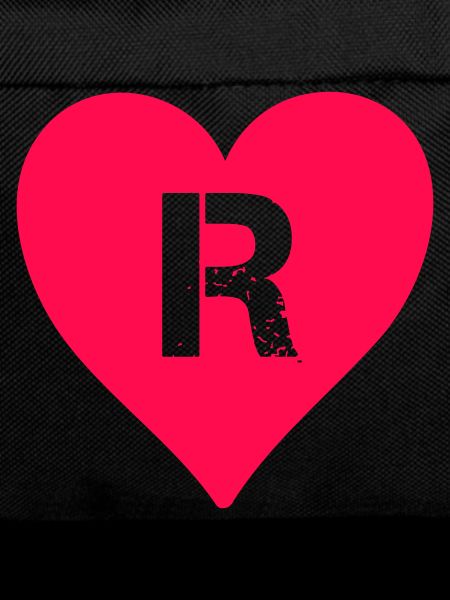 heart letter R