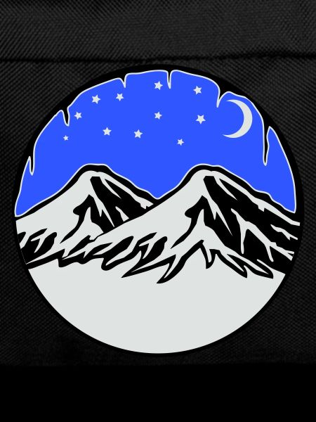 Starry sky mountains