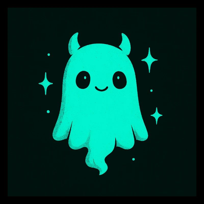 cute cyan ghost