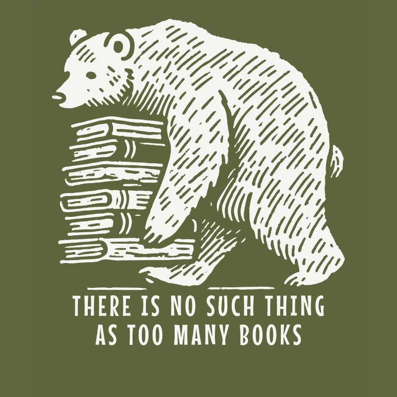Funny book lover bear statement for book fan