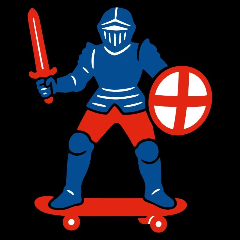 Knight on skateboard