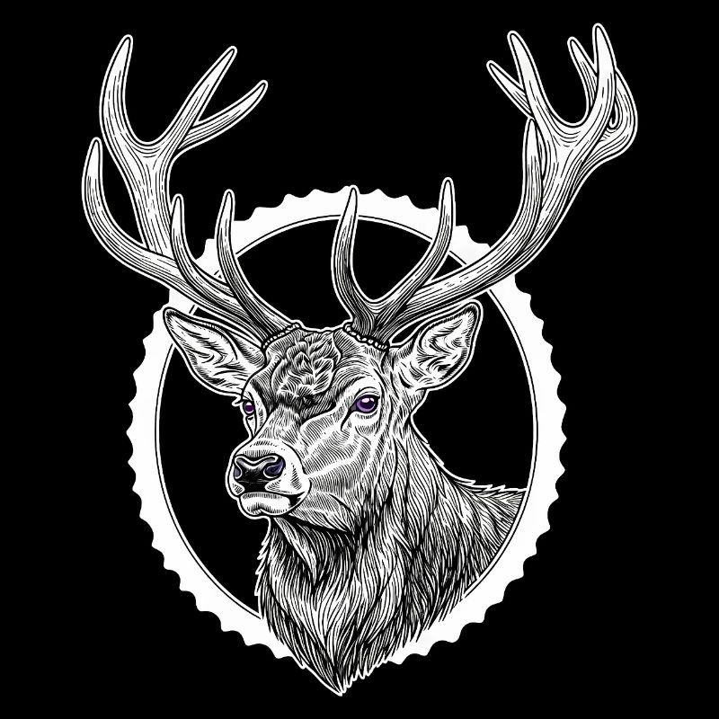 Deer Peeks Out of Crack - Forest Hunter Gift