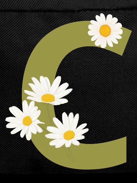 Buchstabe c grüne Gänseblümchen