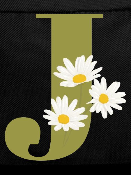 Letter j Green Daisies