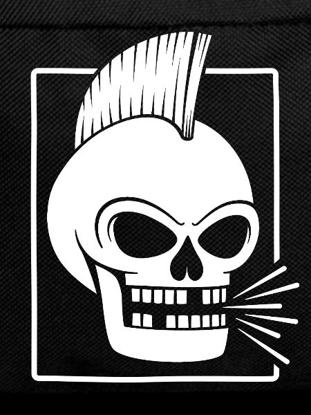 Punk Rock Skull With Mohawk