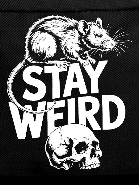 Stay headstrong rat and skull