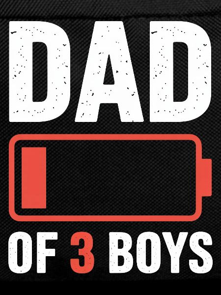 Father of Three Boys Battery Motif