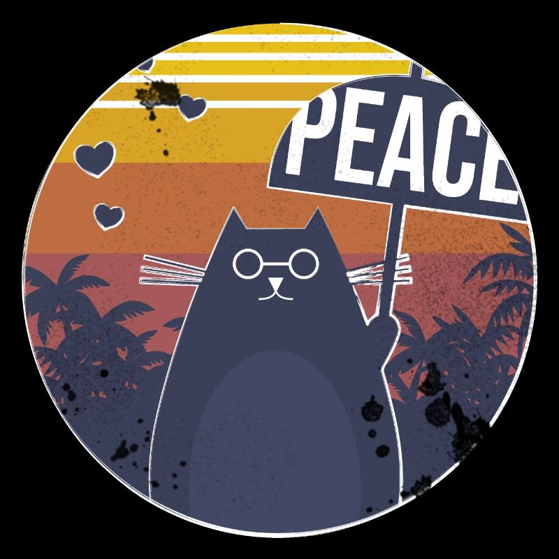 funny cat wants peace