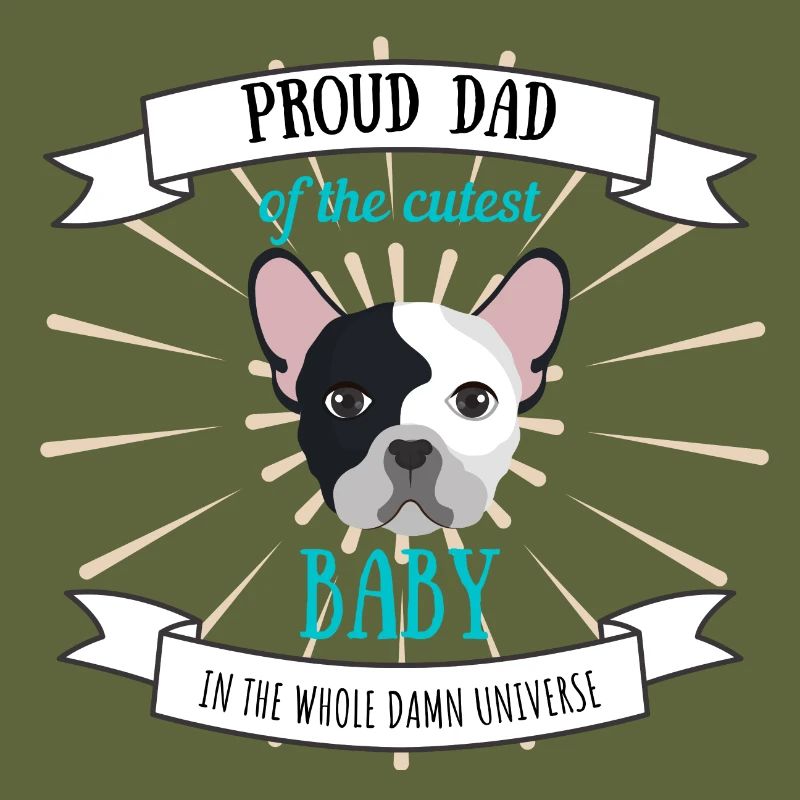 Fier papi de chien chien bouledogue français