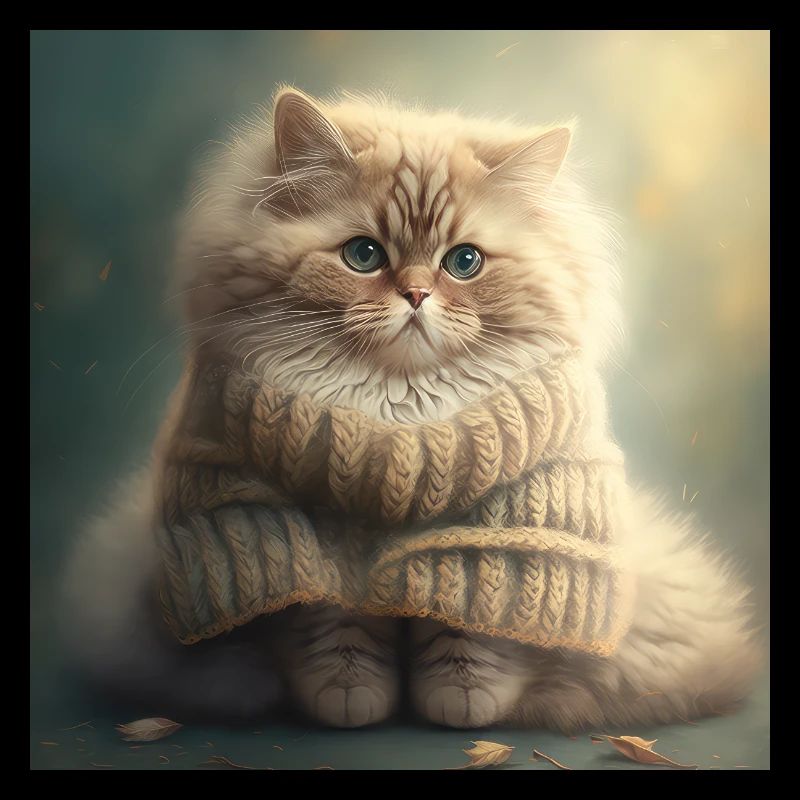 Katze Strick Pullover Süß Lusitg