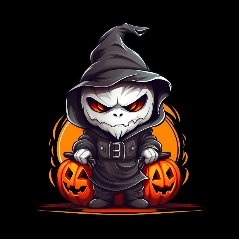 Halloween ghost face with cowl