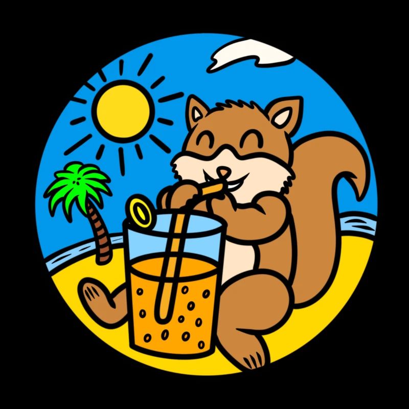 Squirrel drink juice