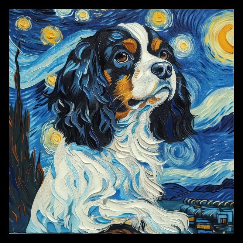 Cavalier King Charles Spaniel, van gogh