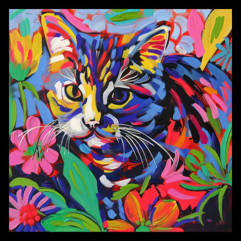 Katze, katzenmotiv, blumen, geschenk, geschenkidee