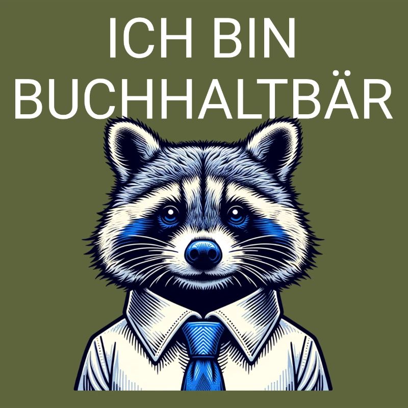 Ich bin Buchhaltbär Buchhalter Waschbär