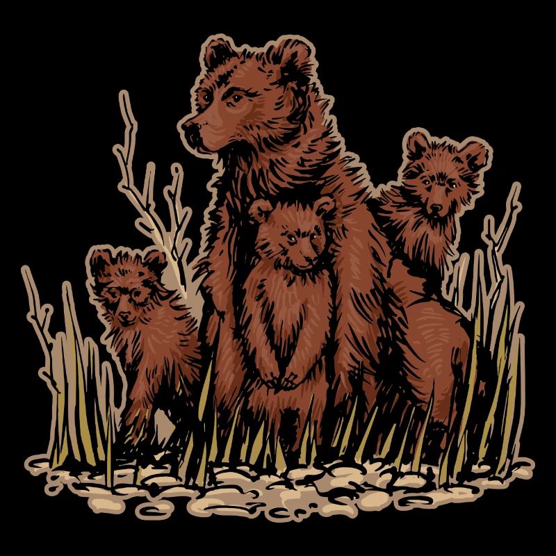 Braunbär Kopf Bär Motiv für Braunbären Team oder