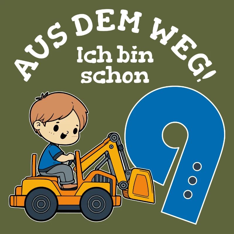 9. Geburtstag Bagger Junge